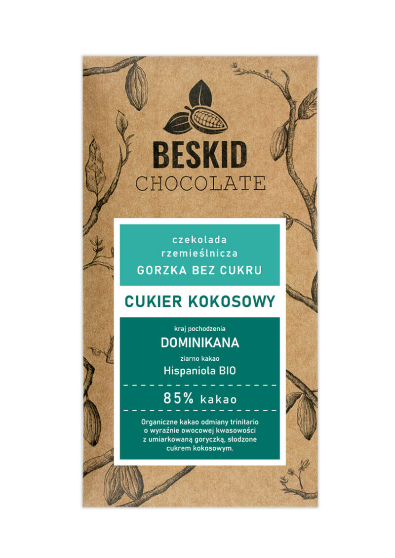 Czekolada z cukrem kokosowym Dominikana Hispaniola BIO Czekolada z cukrem kokosowym Dominikana Hispaniola BIO