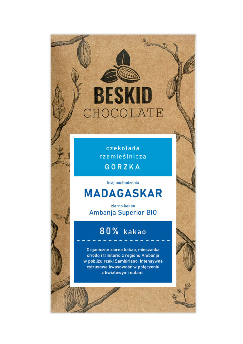 Czekolada gorzka 80% Madagaskar Abanja Superior BIO Czekolada gorzka 80% Madagaskar Abanja Superior BIO