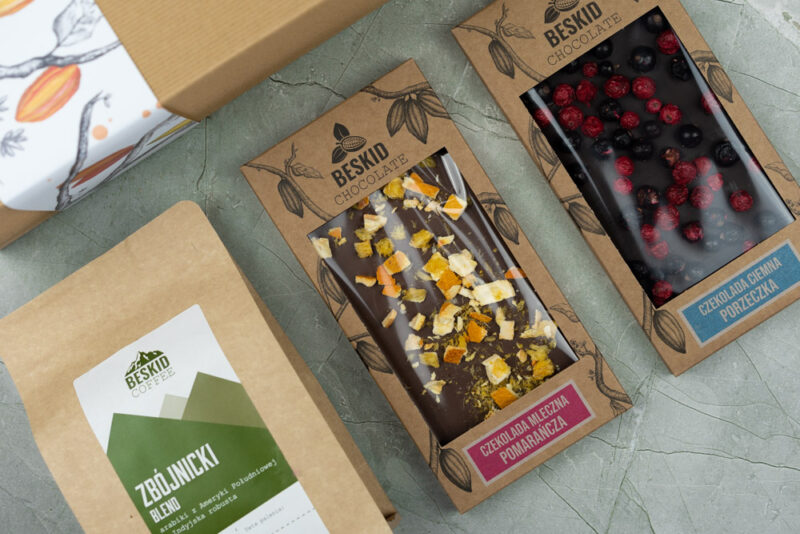 Zestaw prezentowy 2 czekolady i kawa