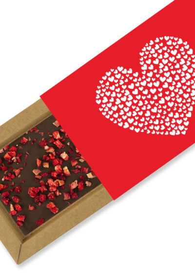 Walentynki - Czekolada mleczna z truskawkami