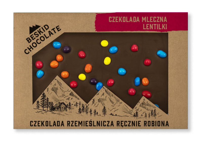 lentilki_70gn Czekolada mleczna z lentilkami