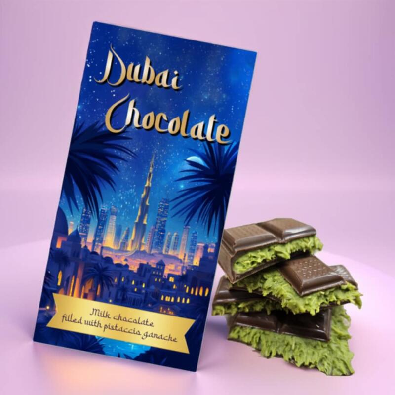 Dubajska czekolada z pistacjami, Dubai chocolate