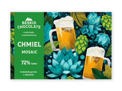 Czekolada gorzka 72% z chmielem MOSAIC