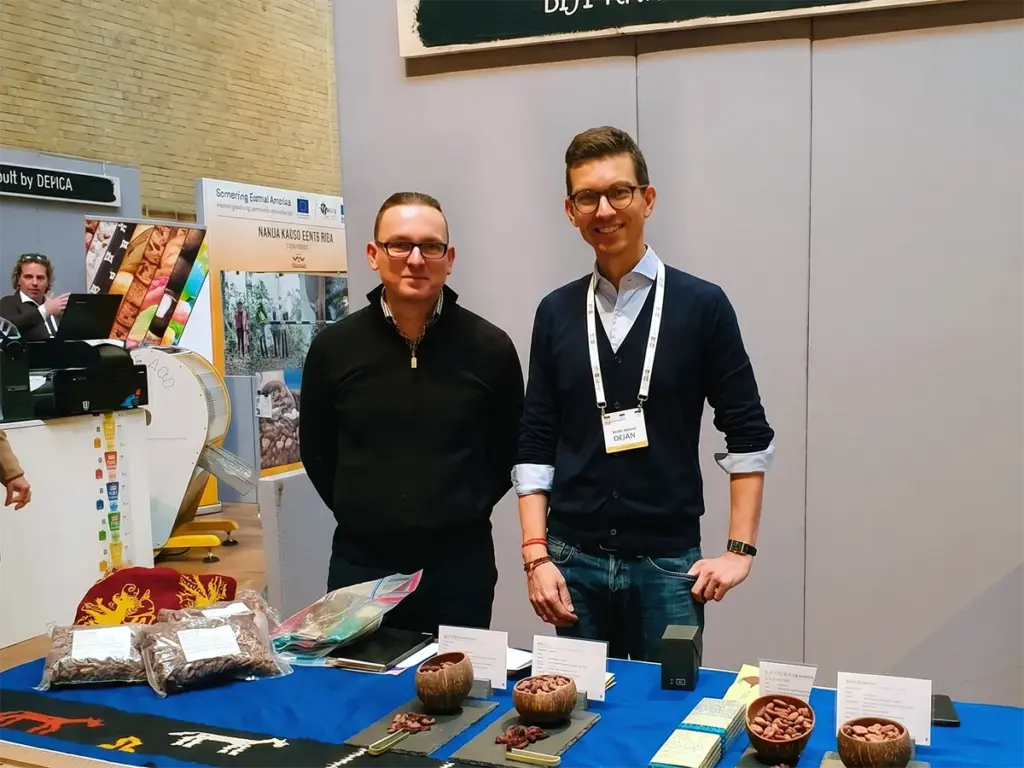 Spotkanie przedstawicieli Beskid Chocolate z europejskimi dystrybutorami kakao specialty na targach Chocoa w Amsterdamie