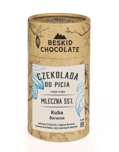 TUBA Czekolada MLECZNA 55% Kuba Baracoa do picia 200g