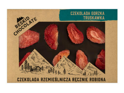 Czekolada gorzka z truskawkami