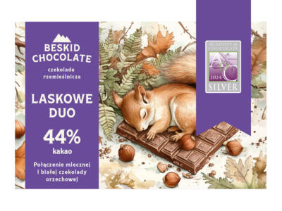 Laskowe Duo - mleczna i biała czekolada orzechowa