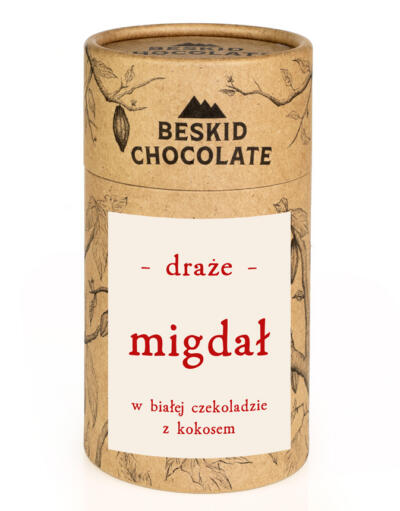 Draże migdał w czekoladzie kokosowej 160 g