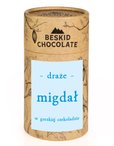 Draże migdał w gorzkiej czekoladzie 160 g